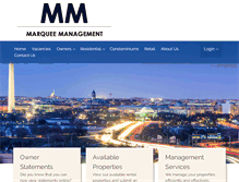 Tablet Screenshot of marqueemgmt-dc.com
